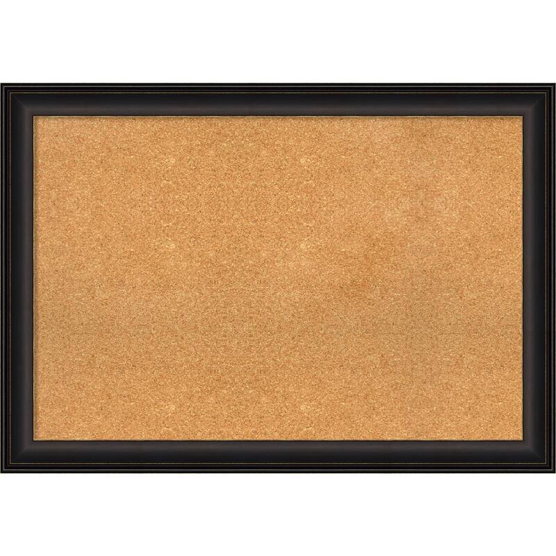 Trio Framed Cork Bulletin Memo Board - 40-Inch x 28-Inch - Trio Oil Rubbed Bronze