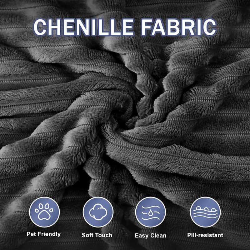 104" Modular Sectional Sofa with L-Shape Chaise Modern Upholstered Cloud Couches with Throw Pillows - 104 in.W x 23.6 in.H