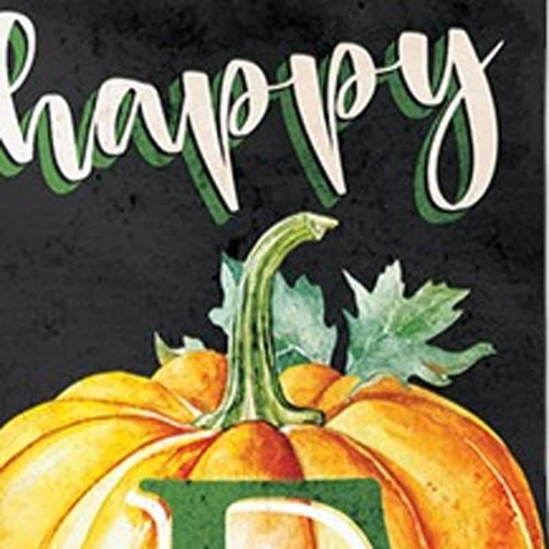 HomeRoots 36" Black And Orange Solid Wood Happy Fall Pumpkin Porch Sign