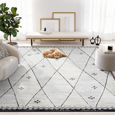 Abani Viva VIV150A Cream Grey Farmhouse Area Rug