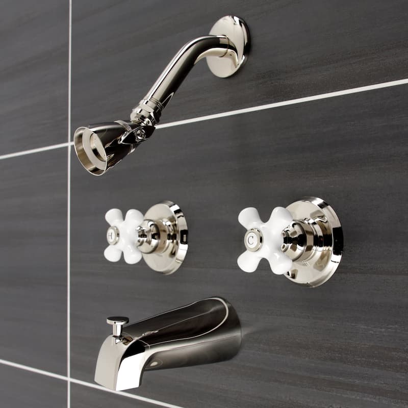 Kingston Brass KB246PX Victorian Tub and Shower Trim Package with 1.8