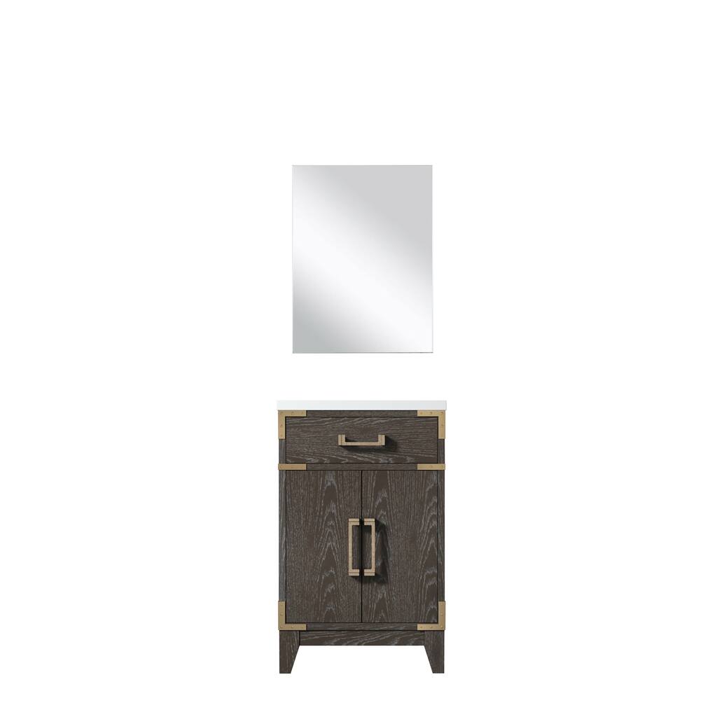 Laurel Bath Vanity with Acrylic Top, Sink and Mirror