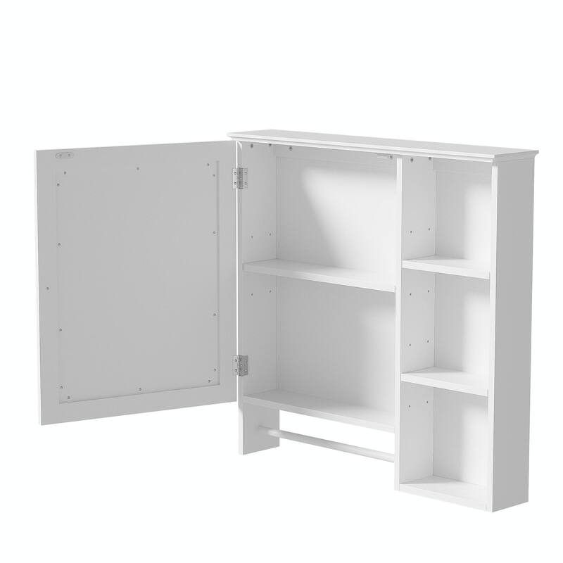 Wall-Mounted Bathroom Storage Cabinet with Large Mirror Door