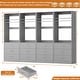 preview thumbnail 50 of 76, Kyrvo Freestanding Closet System with 3 Wooden Drawers ＆ Hanging Rod ＆ Storage Shelf, Modular Walk-in Closet Organizer Wardrobe