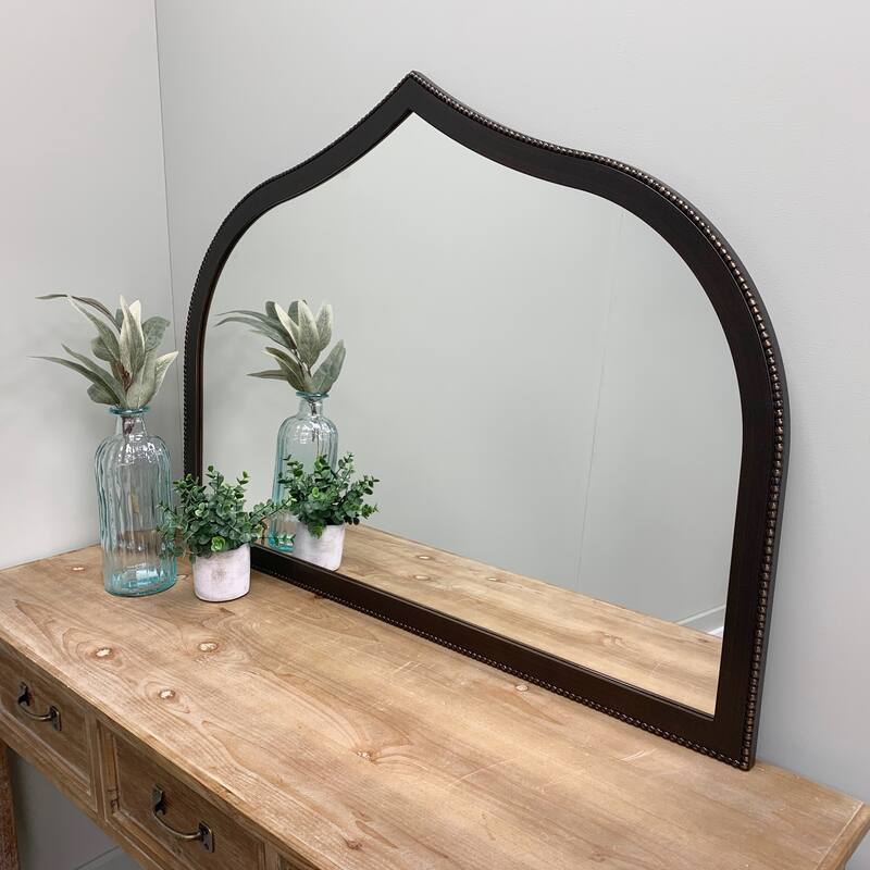 Van Buren Framed Mantel Mirror - Teardrop Cathedral - 38.4x27.4