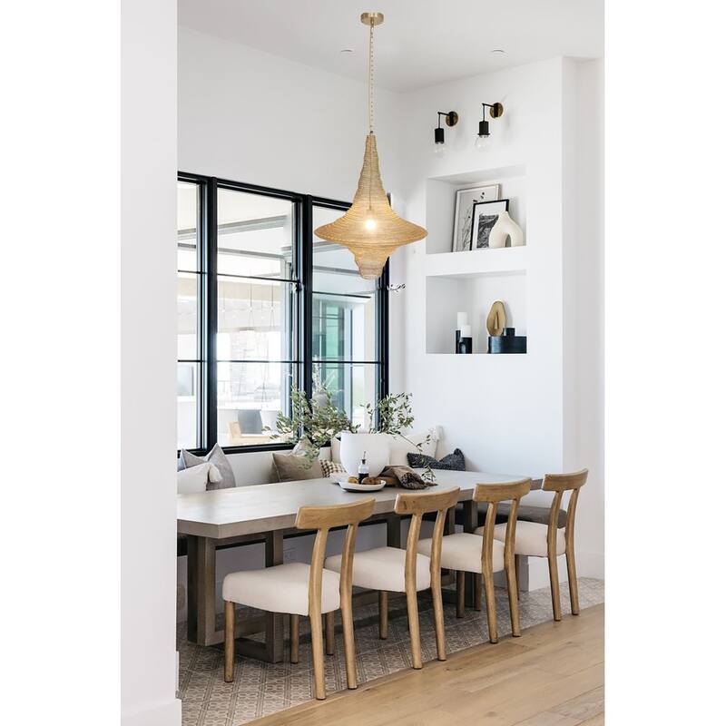 1-Light Gold Powder Coat Chain Basket Light