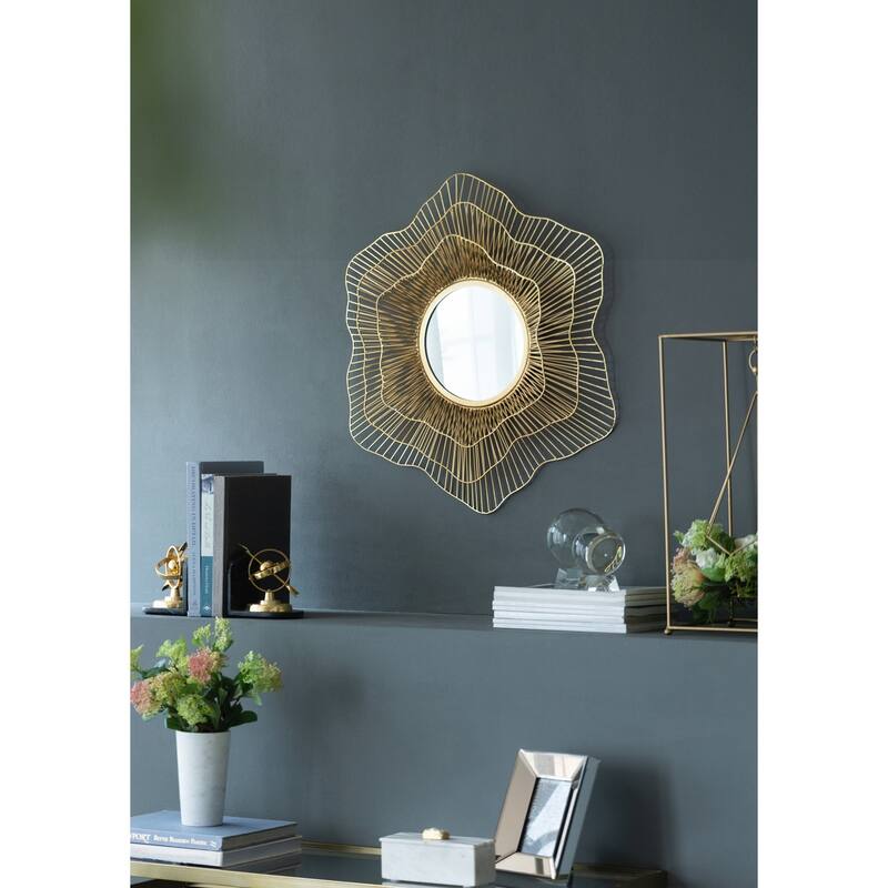 Wall Mounted Mirror Home Decor - Gold