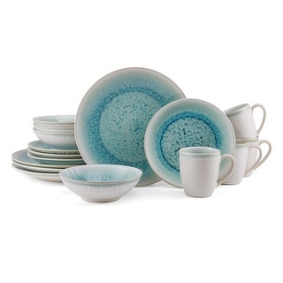 Mikasa Mira Turquoise 16-Piece Dinnerware Set, Service for Bed
