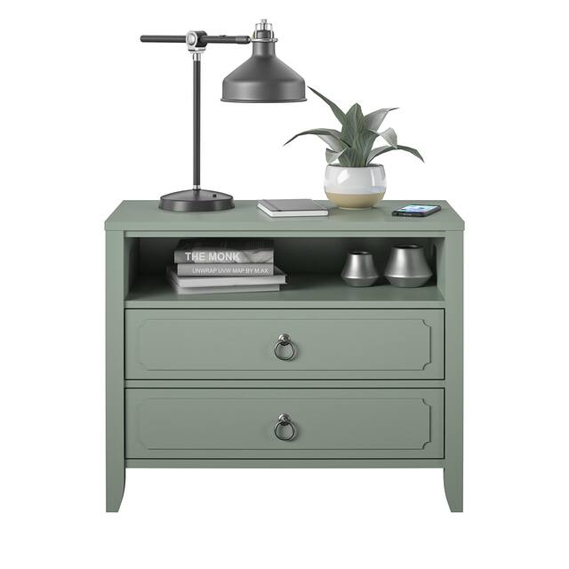 The Novogratz Her Majesty 2 Drawer Nightstand