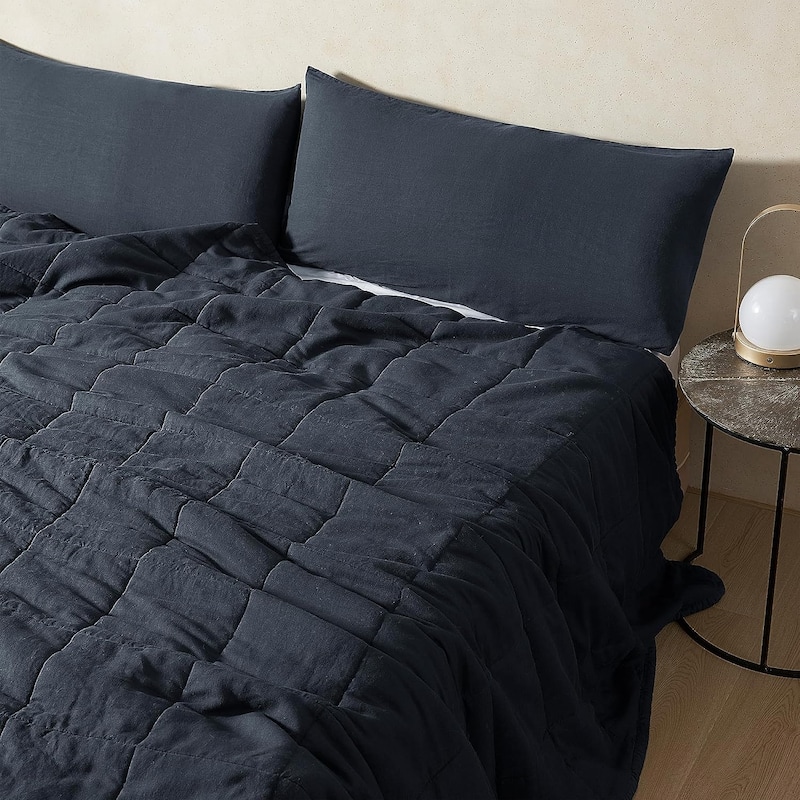 Dark Sky Reserve® - Bamboo Linen Comforter - Portugal Made - Nightfall Navy