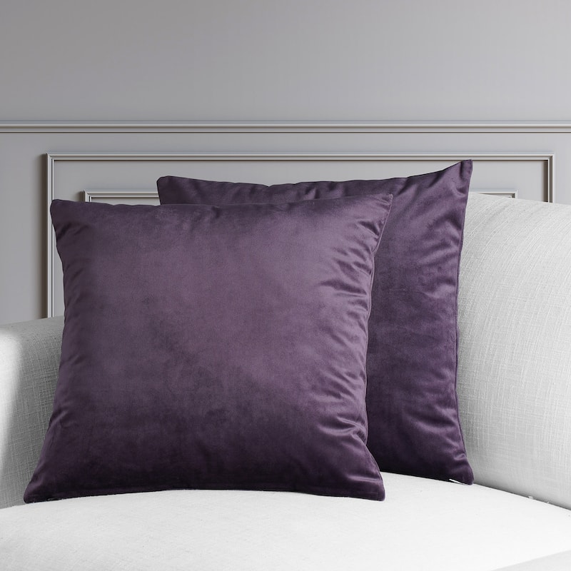 Exclusive Fabrics Heritage Plush Velvet Cushion Cover (Set of 2)