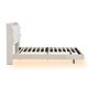 preview thumbnail 56 of 55, Upholstered Platform Bed Frame with LED Light Bar and USB