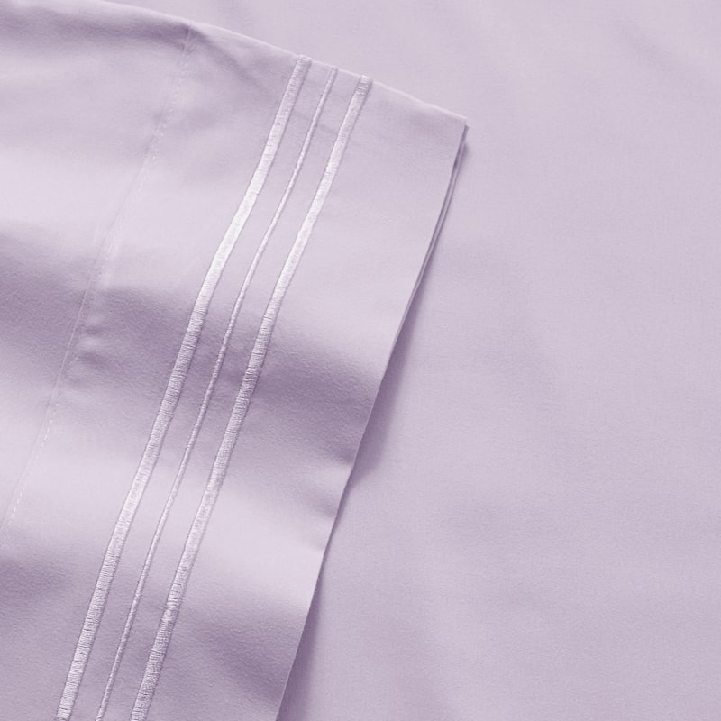 Sweet Home Collection Deep Pocket Soft Microfiber 4-Piece Solid Color Bed Sheet Set - Queen - Lilac