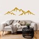 preview thumbnail 11 of 15, Mountains Wall Decal Nursery Decor. 22 tall x 70 wide inches - Gold