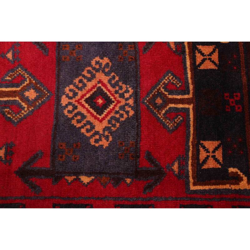ECARPETGALLERY Hand-knotted Teimani Red Wool Rug - 3'7 x 6'2