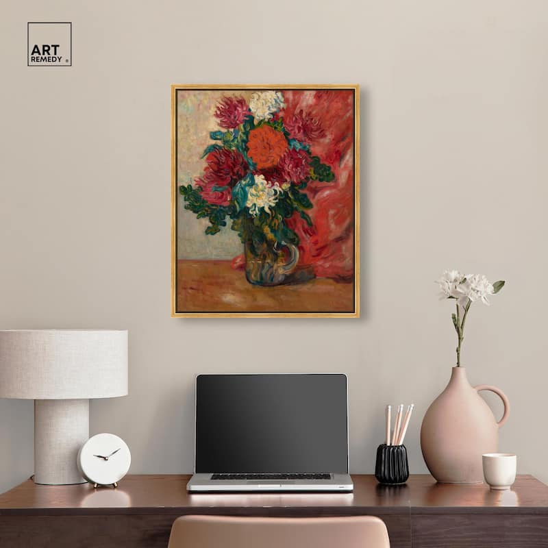 Valtat Dahlias Canvas by Art Remedy