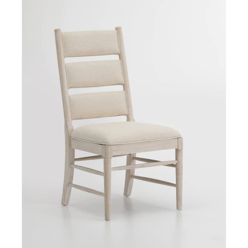 Magnussen Home Herringbone Ridge Clara Natural Upholstered Dining Side Chair Two Pack - 21''W x 24.25''D x 40.5''H - Dining Height - 21''W x 24.25''D x 40.5''H - Beige - Set of 2