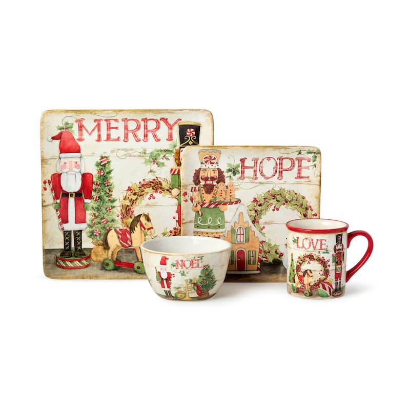 Certified International Nutcracker Parade 16pc Dinnerware Set, Service for 4
