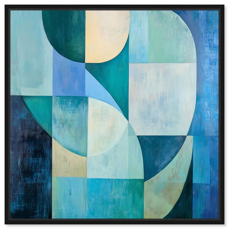Color Blocks I Canvas by Art Remedy - Black - 12" x 12"
