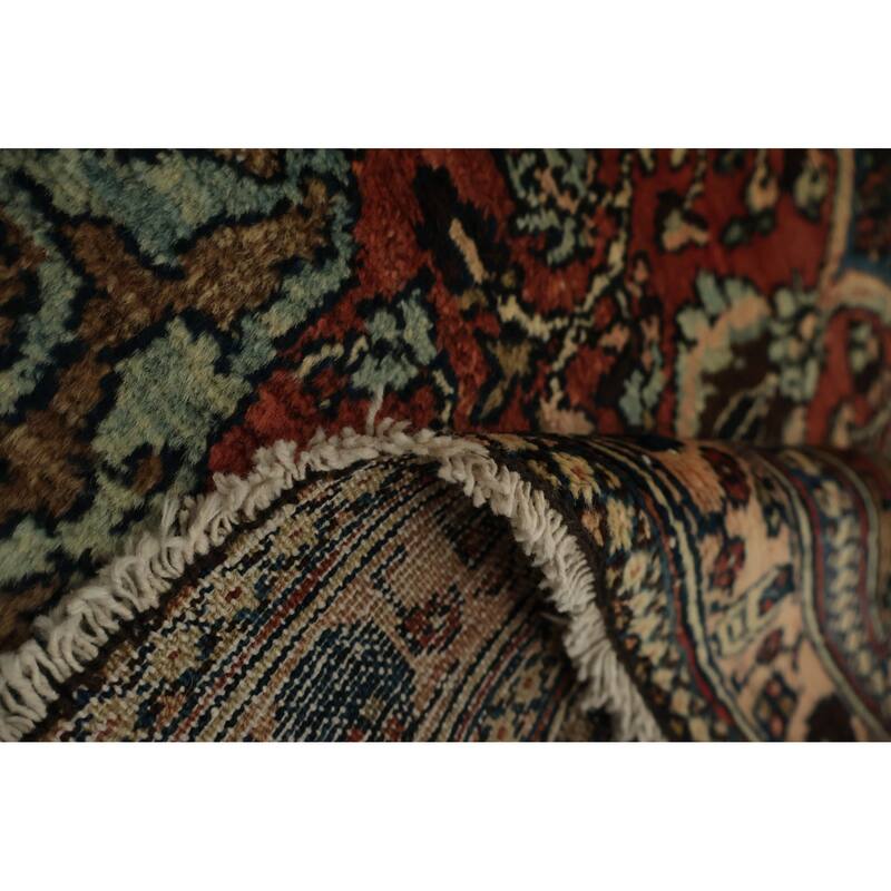 Hand Knotted Oriental 100% Wool Carpet Traditional Floral Oranges & Rust Hamedan Area Rug - 5' 0'' X 3' 6''