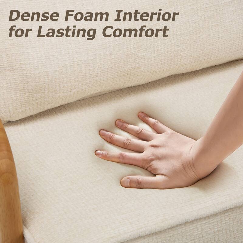 RENEWLINE Mid Century Modern Accent Chair with Lumbar Pillow