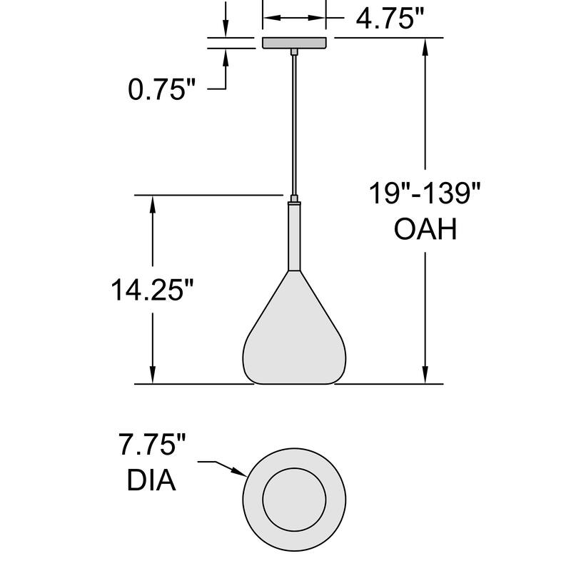 Access Lighting Ray Pendant - Chrome