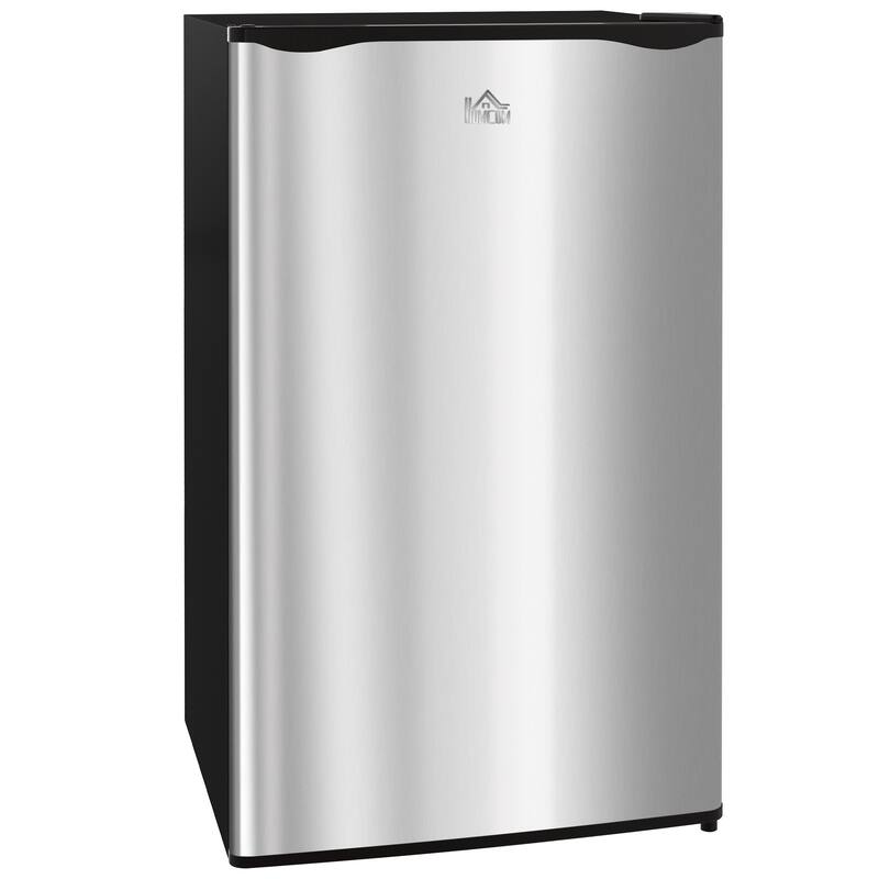 HOMCOM 3.2 Cu.Ft Mini Fridge with Freezer, Single Door Compact Refrigerator with Adjustable Thermostat