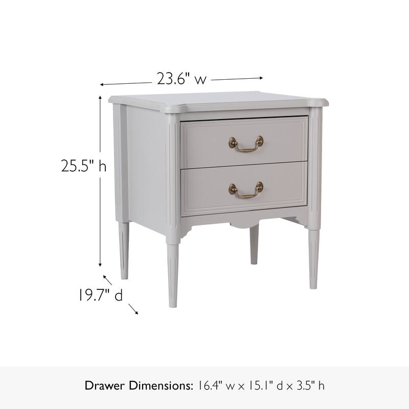 Design House Oxford End Table with Two Drawers