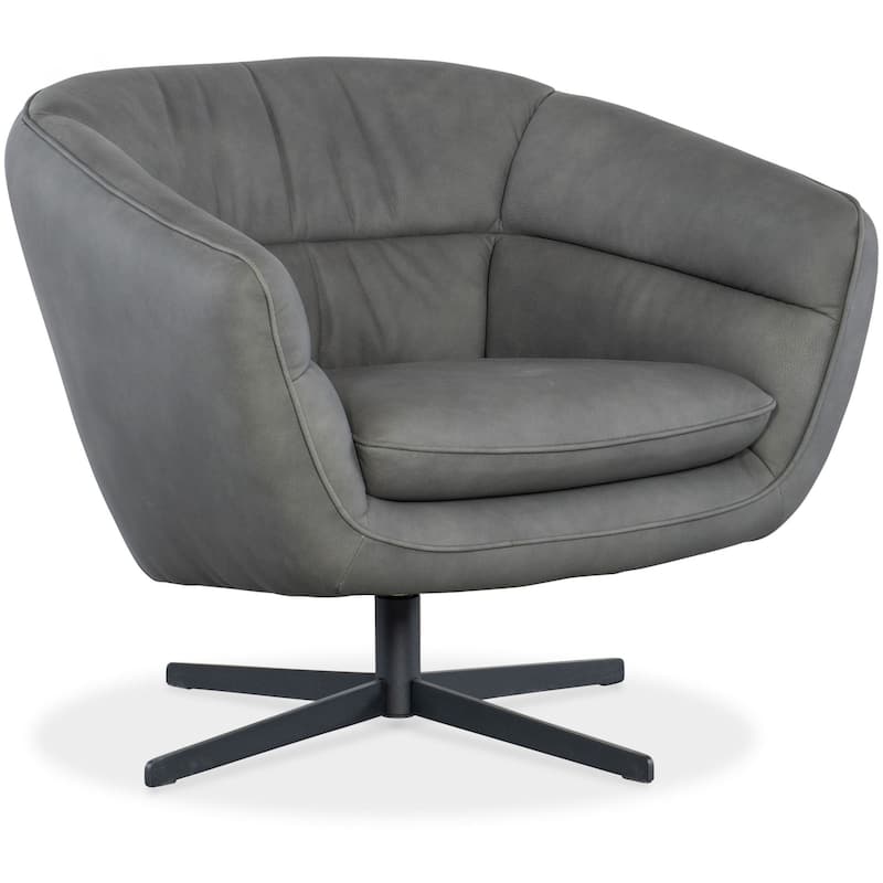 Hooker Furniture CC722-SW Mina 32" Wide Wood Framed Leather Accent - Buckskin Dark Gray