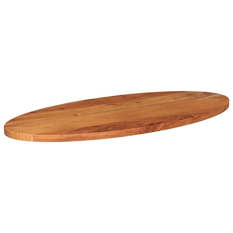 vidaXL Table Top Replacement Board Coffee Dining Room Oval Solid Wood Acacia - 15.7 x 39.4 x 1.5 in