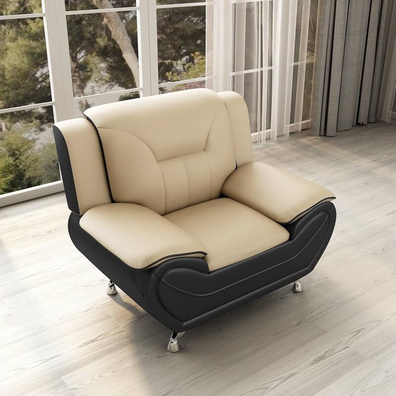 Sanuel 47.3" Wide Faux Leather Club Chair