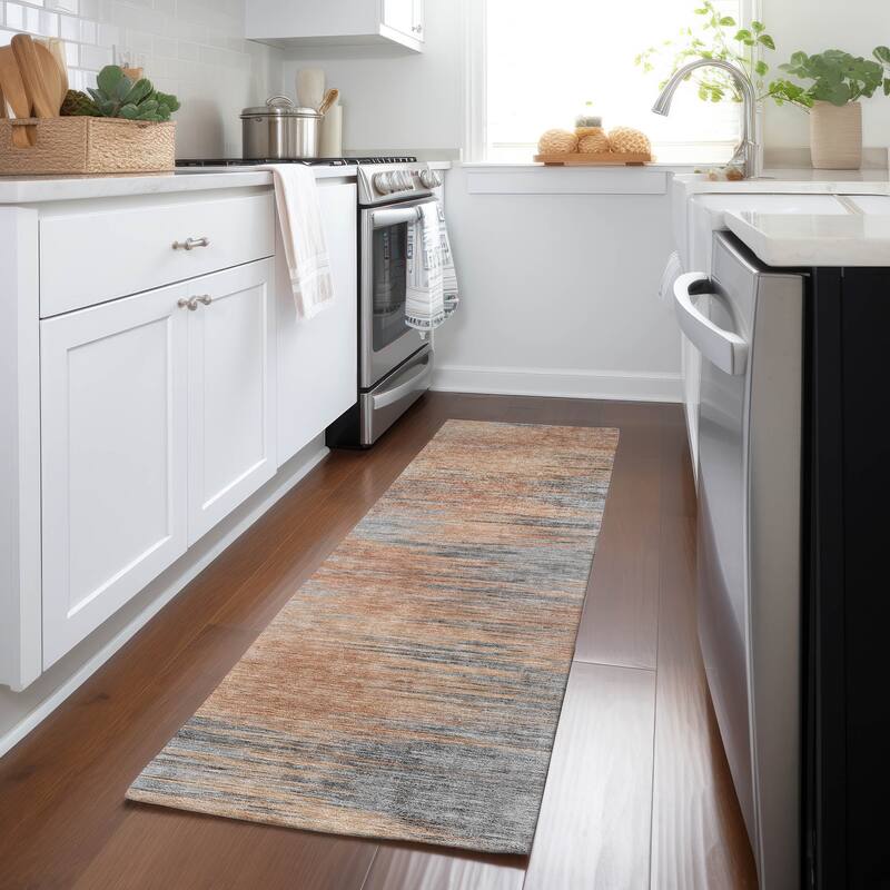 Machine Washable Indoor/ Outdoor Chantille Modern Ombre Rug