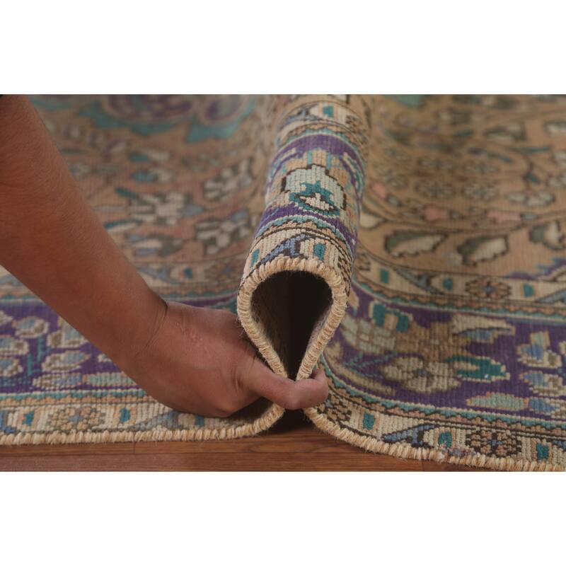 Tabriz Persian Vintage Area Rug Handmade Bedroom Wool Carpet - 6'6"x 9'8"