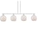 Option Brushed Satin Nickel / White Glass with White Rope