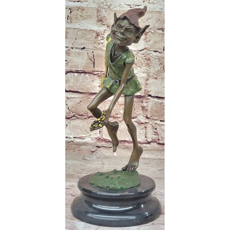 Signed Original Juno Bronze Leprechaun Hand Made Sculpture Clic Artwork