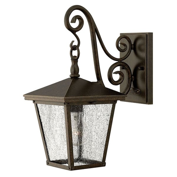 slide 1 of 1, Hinkley Lighting Trellis Single Light 15-1/4" High Outdoor Wall Sconce Regency Bronze