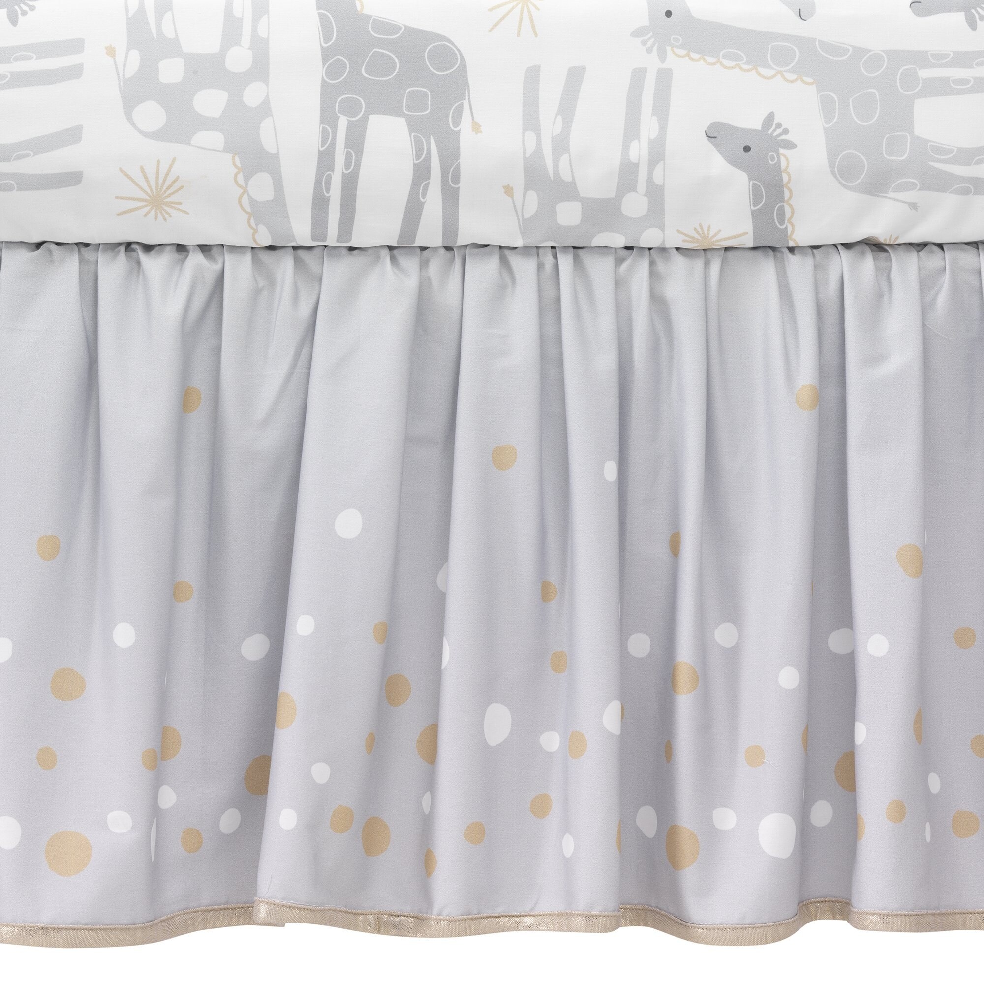 Lambs Ivy Signature Moonbeams Gray White Giraffe with Moons Stars 3 Piece Baby Crib Bedding Set Bed Bath Beyond 23484645