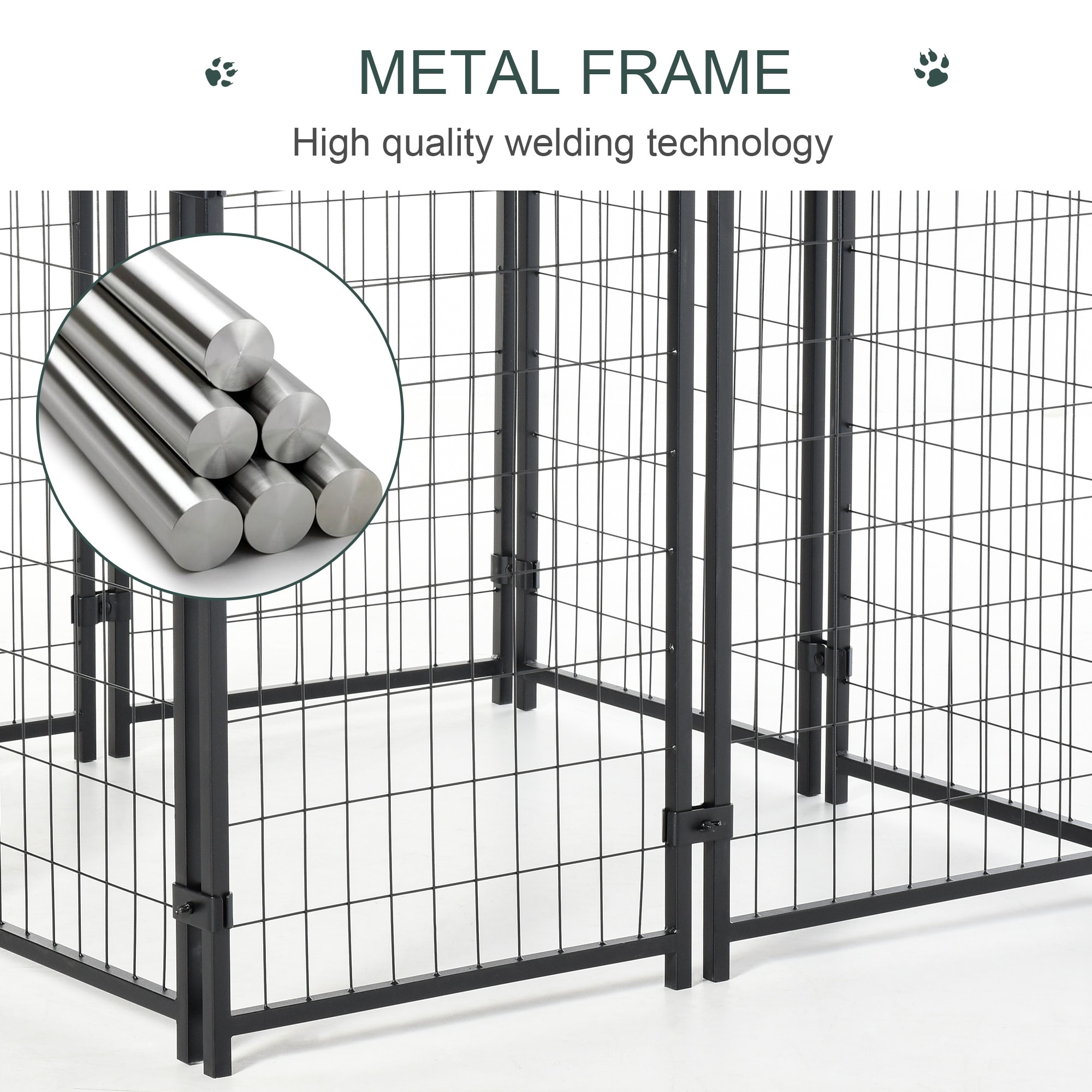 Galvanized steel dog kennel top