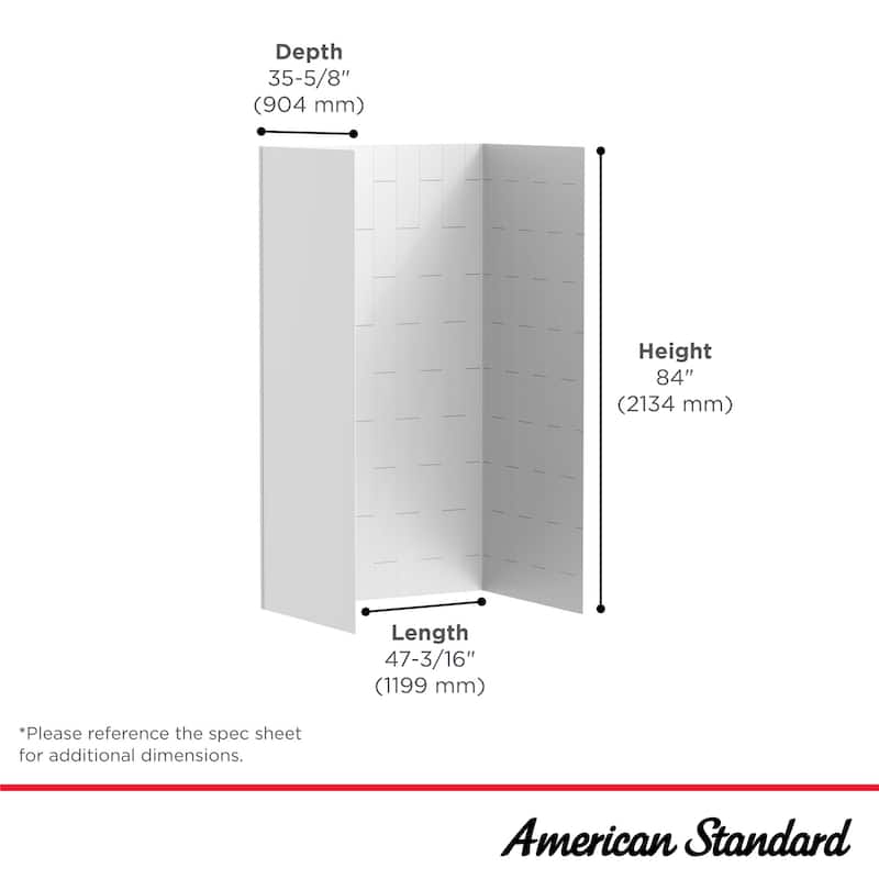 American Standard 2951SWT.48 Aspirations 48" W x 36" D x 84" H