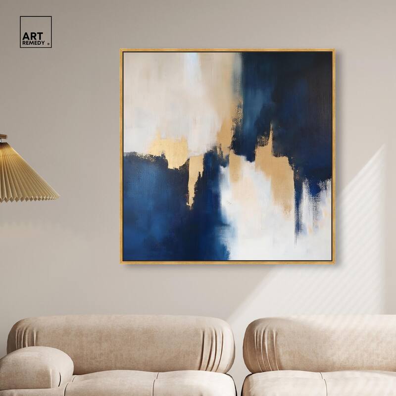 Indigo Aurelian Canvas by Art Remedy