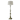Bourgault - 64" Antique French Farmhouse Polyresin Floor Lamp - Olive Green - Heathered Oatmeal Shade