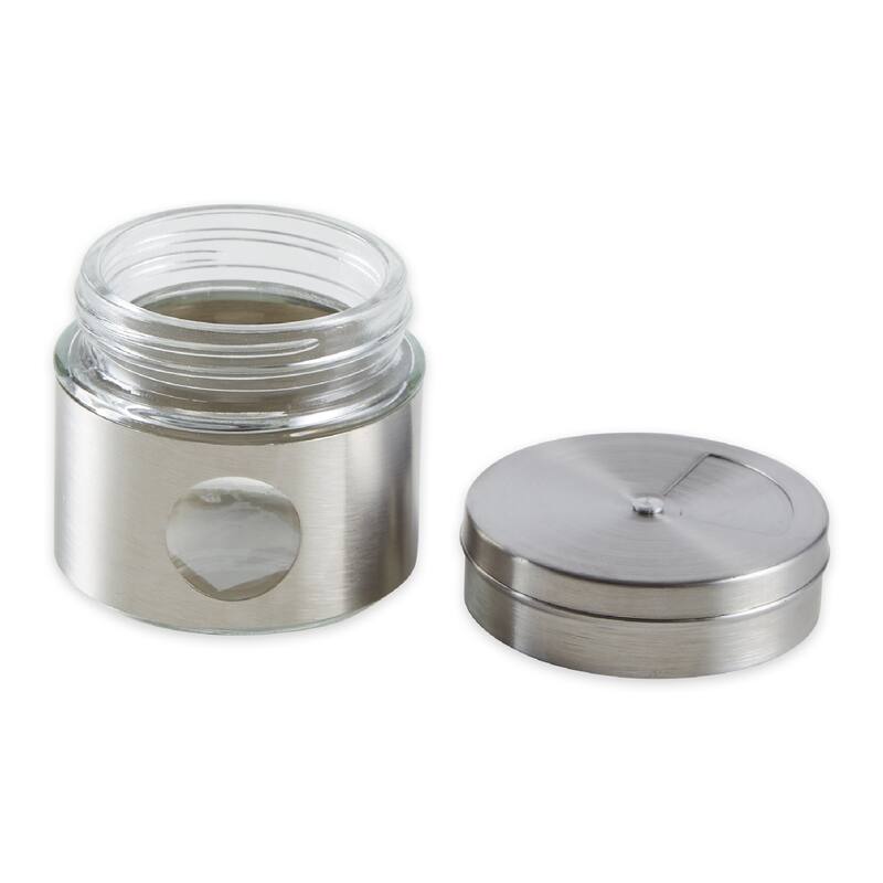Glass and Steel Spice Shaker Select from Multiple Sizes