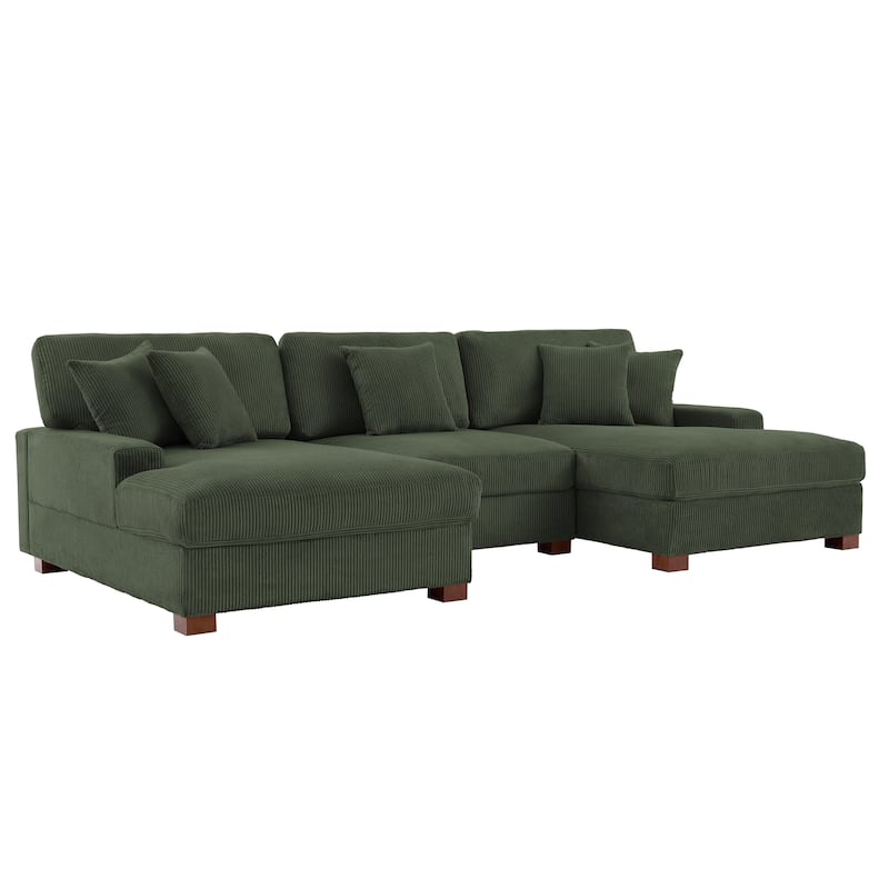 Modern Oversized Modular Sectional Sofa Set With Pillows