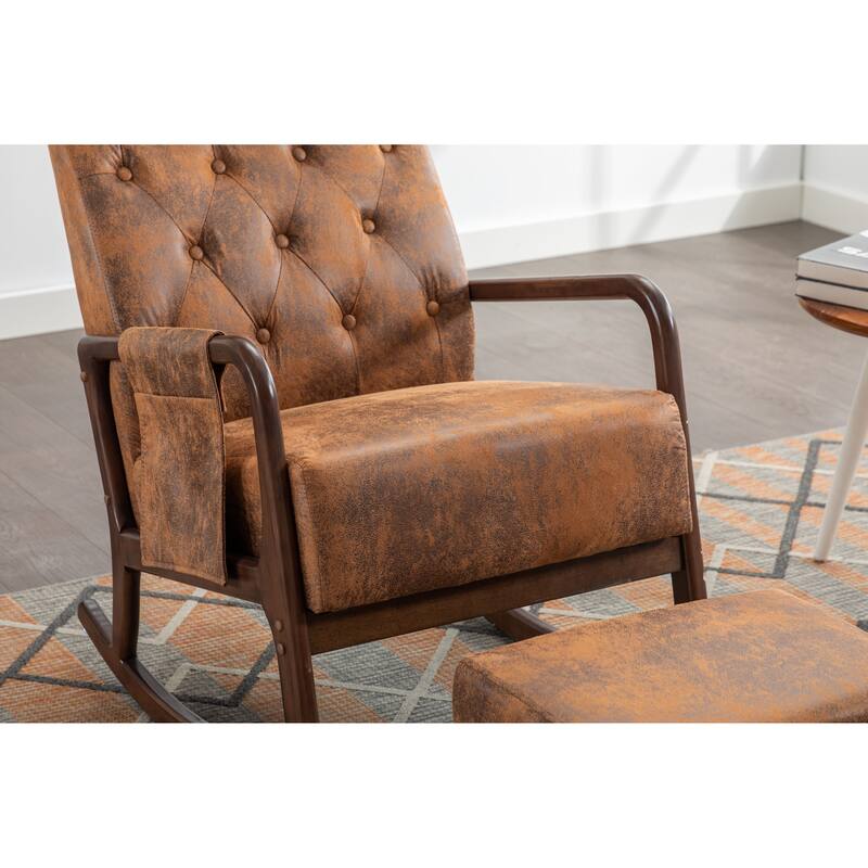 Rocking Armchair With Ottoman for Living Room