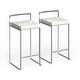 preview thumbnail 3 of 67, Silver Orchid Forrest Stainless Steel Stackable Counter Stool (Set of 2)