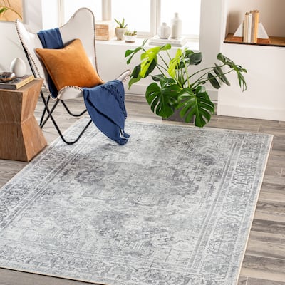 Livabliss Irina Traditional Medallion Machine Washable Area Rug