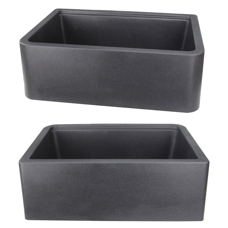 Highpoint 29.75in Granite Composite Workstation Farmhouse Sink - 29.75" x 19.75" x 9.75"