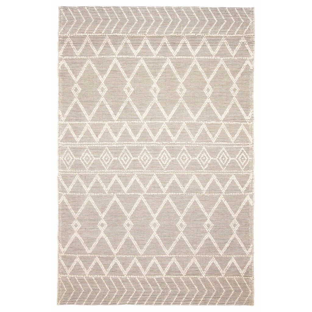 ECARPETGALLERY Braid weave Sienna Cream Wool Rug - 5'11 x 8'11