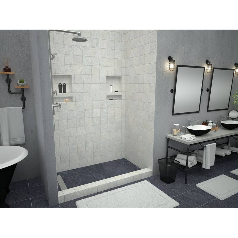 Tile Redi RT3648L-PVC-S Redi Trench 48" x 36" Rectangular Shower Base