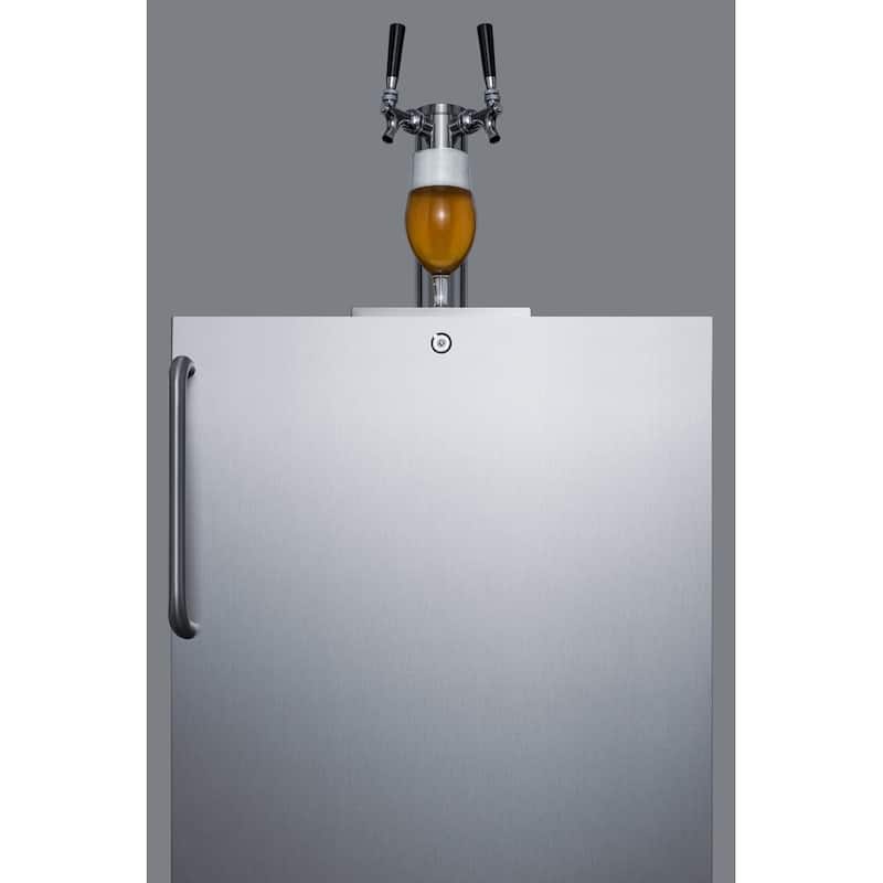Summit 24 Inch Wide 5.5 Cu. Ft. Built-In Beer Double Tap Kegerator